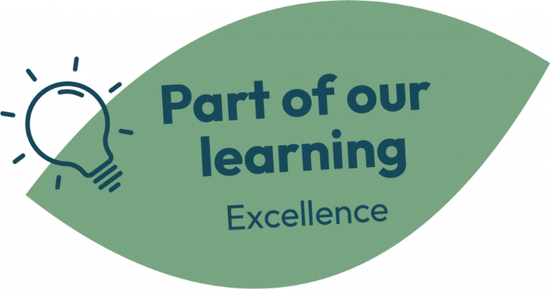 leaf saying part of our learning excellence